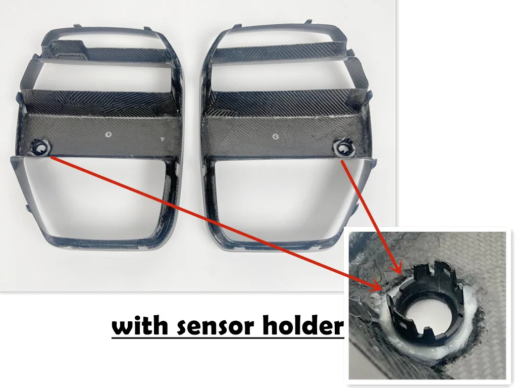 Rejilla frontal estilo fibra de carbono para BMW M3 G80 y M4 G82 - imagen 4