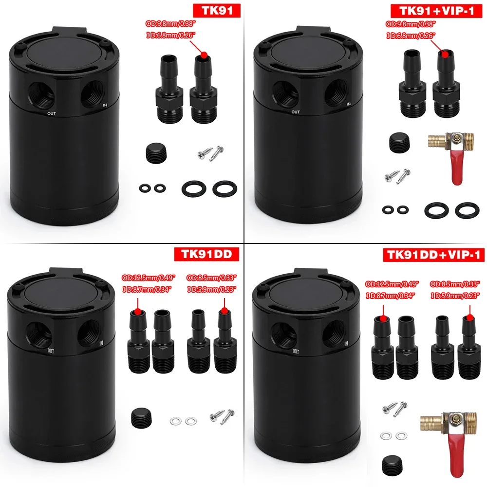 Separador aceite 3 puertos PQY-TK66 M16/NPT – compact racing - imagen 3