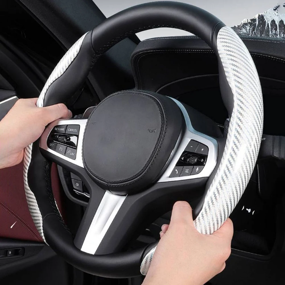 Protector de volante fibra de carbono textura sport - imagen 5
