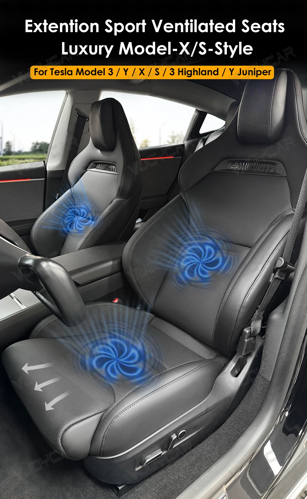 Asientos deportivos Vjoycar para Tesla