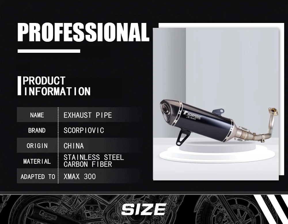 Silenciador M4 con diseño moderno para Yamaha XMAX