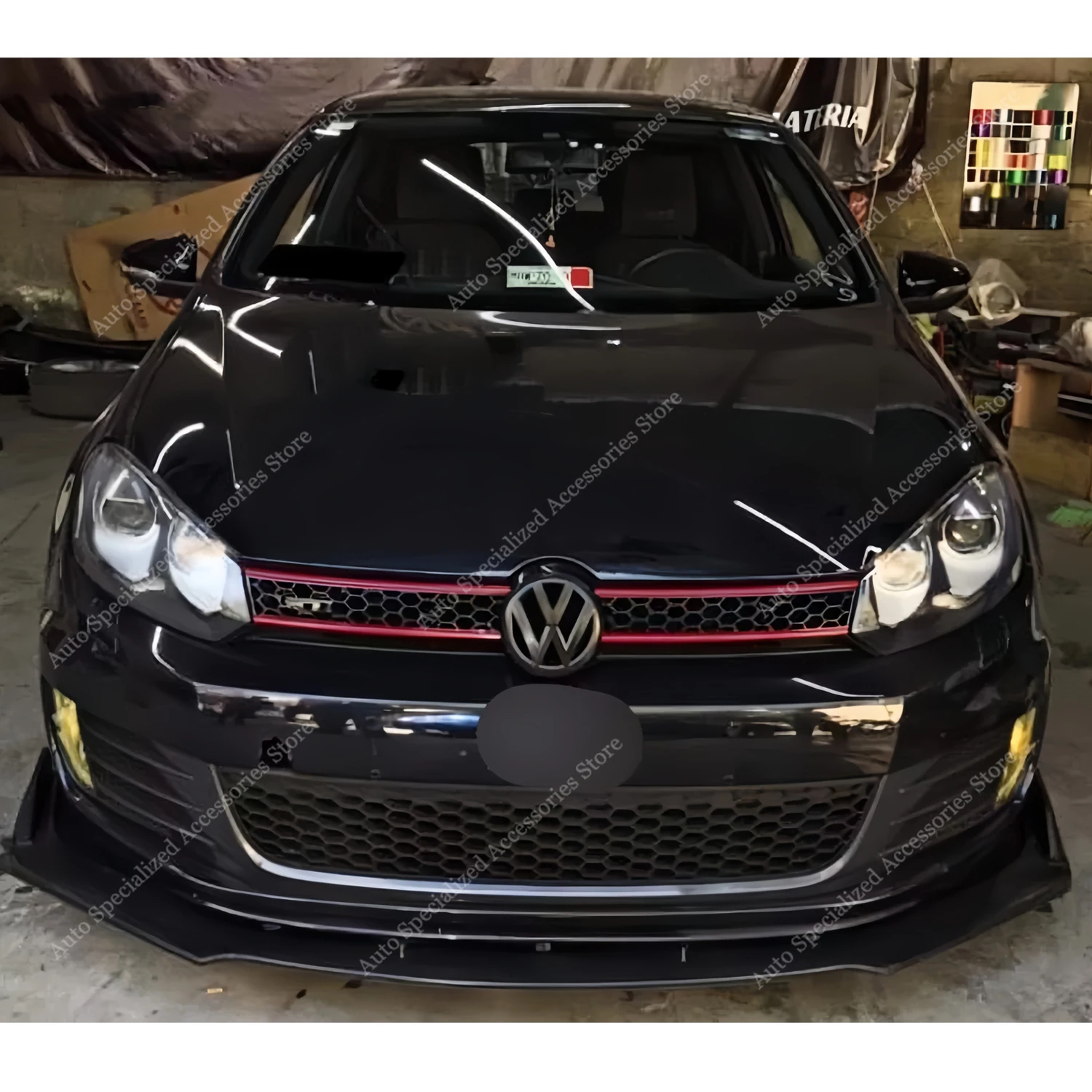 Parachoques delantero negro con difusor VW Jetta MK6 2011-2015 - imagen 2