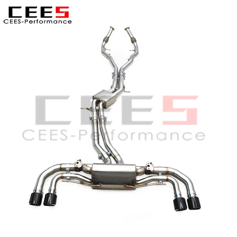 Escape cat-back Cees Turbo Sport con válvula para Porsche Cayenne 4.0T