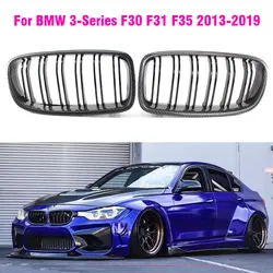 Rejilla delantera fibra de carbono estilo carreras para BMW Serie 3 F30 F31 F80