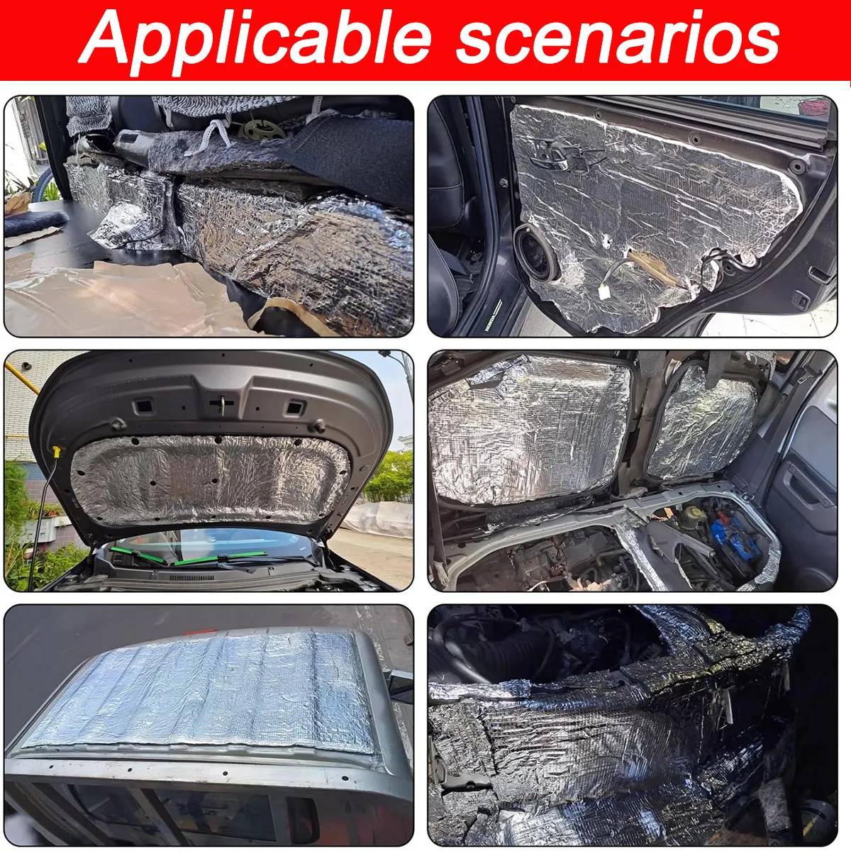 Aislante acústico y térmico de aluminio para coche, 5 mm - imagen 5