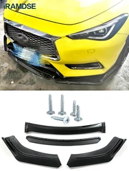 Divisor frontal para Infiniti Q60 2016 2017 2018 2019, alerón de parachoques, placa protectora de superficie de carbono, Kit de cuerpo de labio