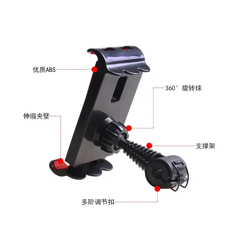 Soporte teléfono coche reposacabezas ajustable rotación 360° - imagen 3