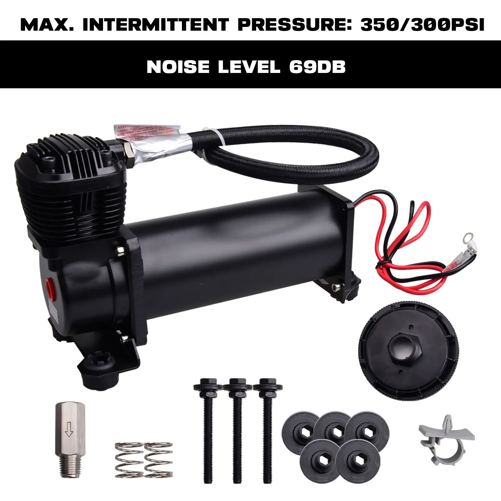 CARTEEAIR Compresor suspensión neumática 12V 300PSI SQ495 supersilencioso