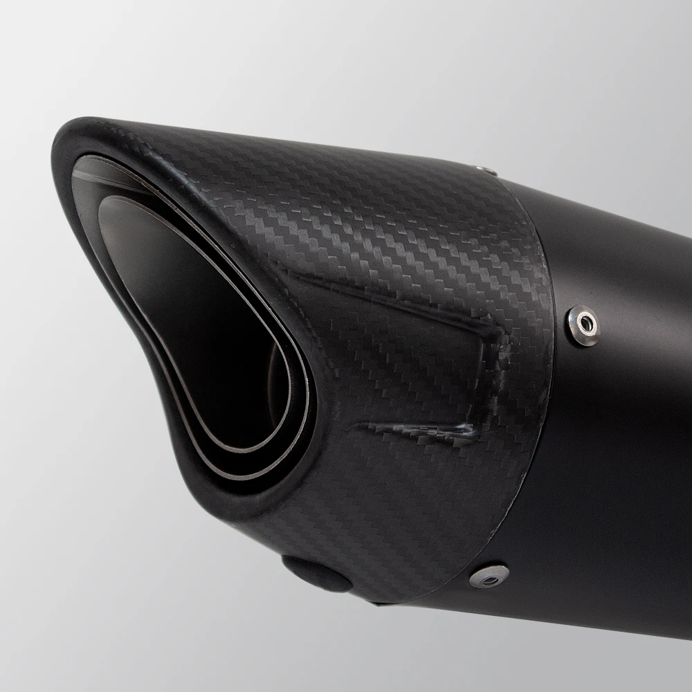 Silenciador de escape carbono ZAR modificado con DB killer para moto - imagen 3