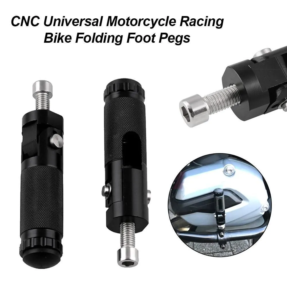 Reposapiés plegables aluminio CNC para motocicleta universal - imagen 3
