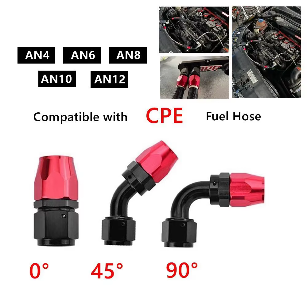 Adaptador universal AN para manguera de aceite y combustible