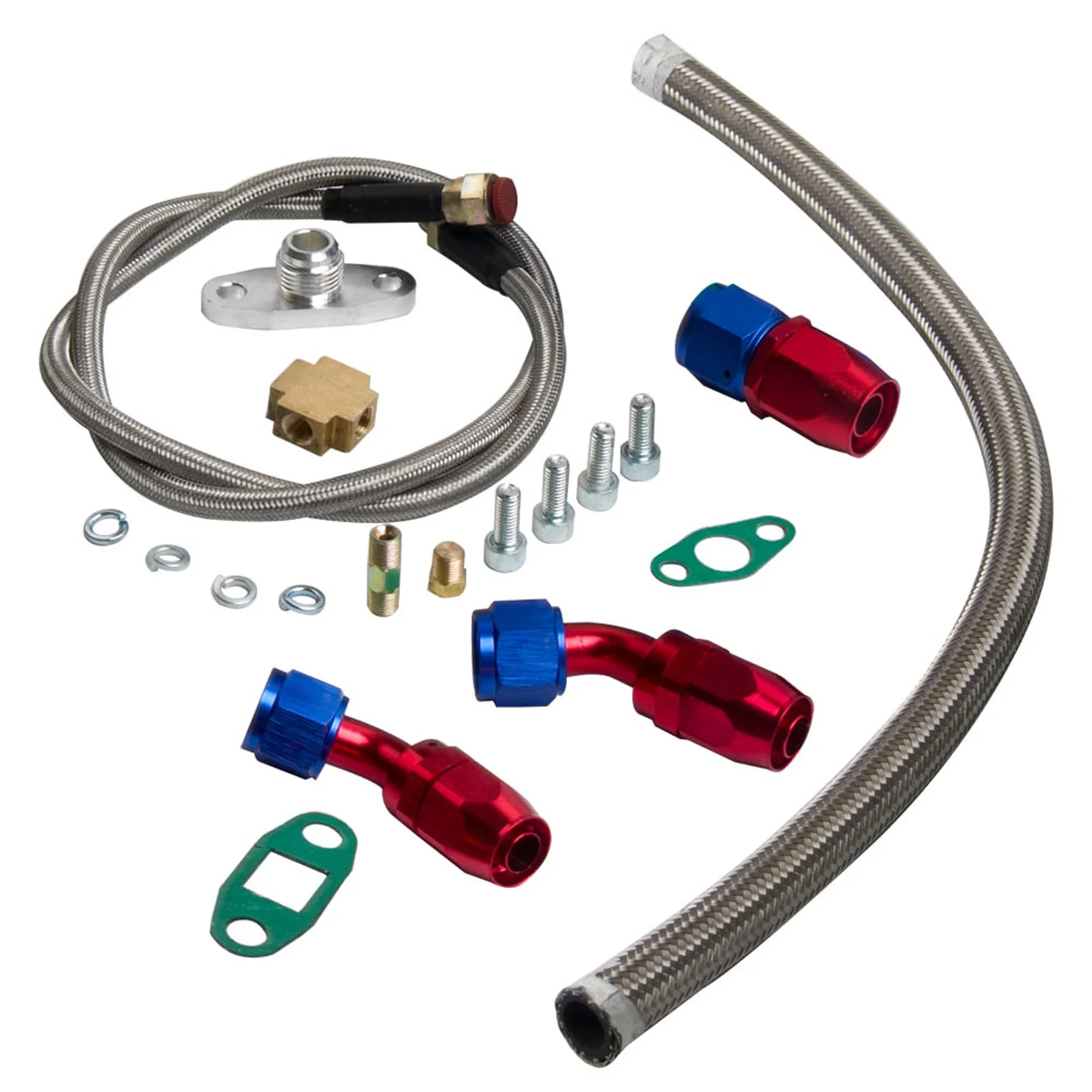 Turbocompresor T3/T4 5 pernos retorno aceite BMW 325i 323i E36 E46 - imagen 2