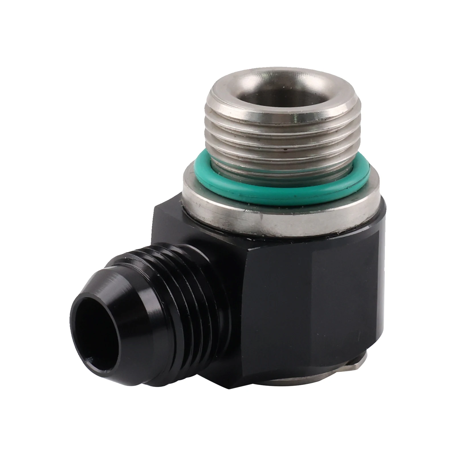 Manguera de freno 8AN Banjo Turbo para motocicleta y automóvil - Accesorios 10ORB, adaptador de acero inoxidable, anillo de perno UNF negro - imagen 4