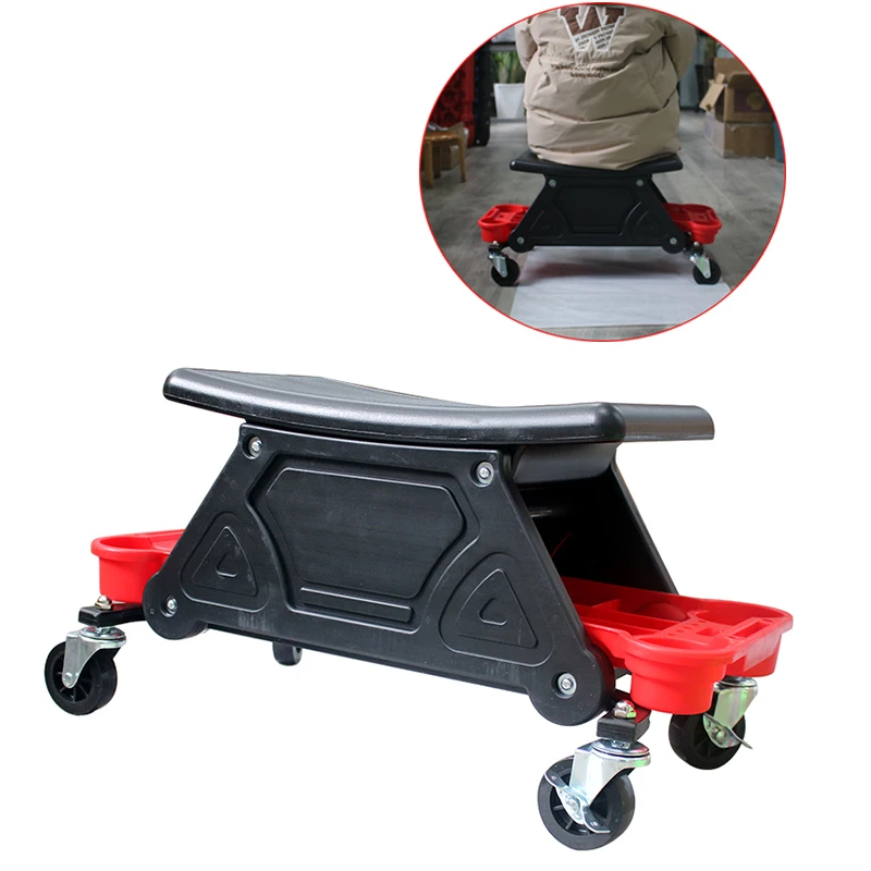 Taburete rodante de mecánico para taller, lavado y pulido de coches - imagen 4