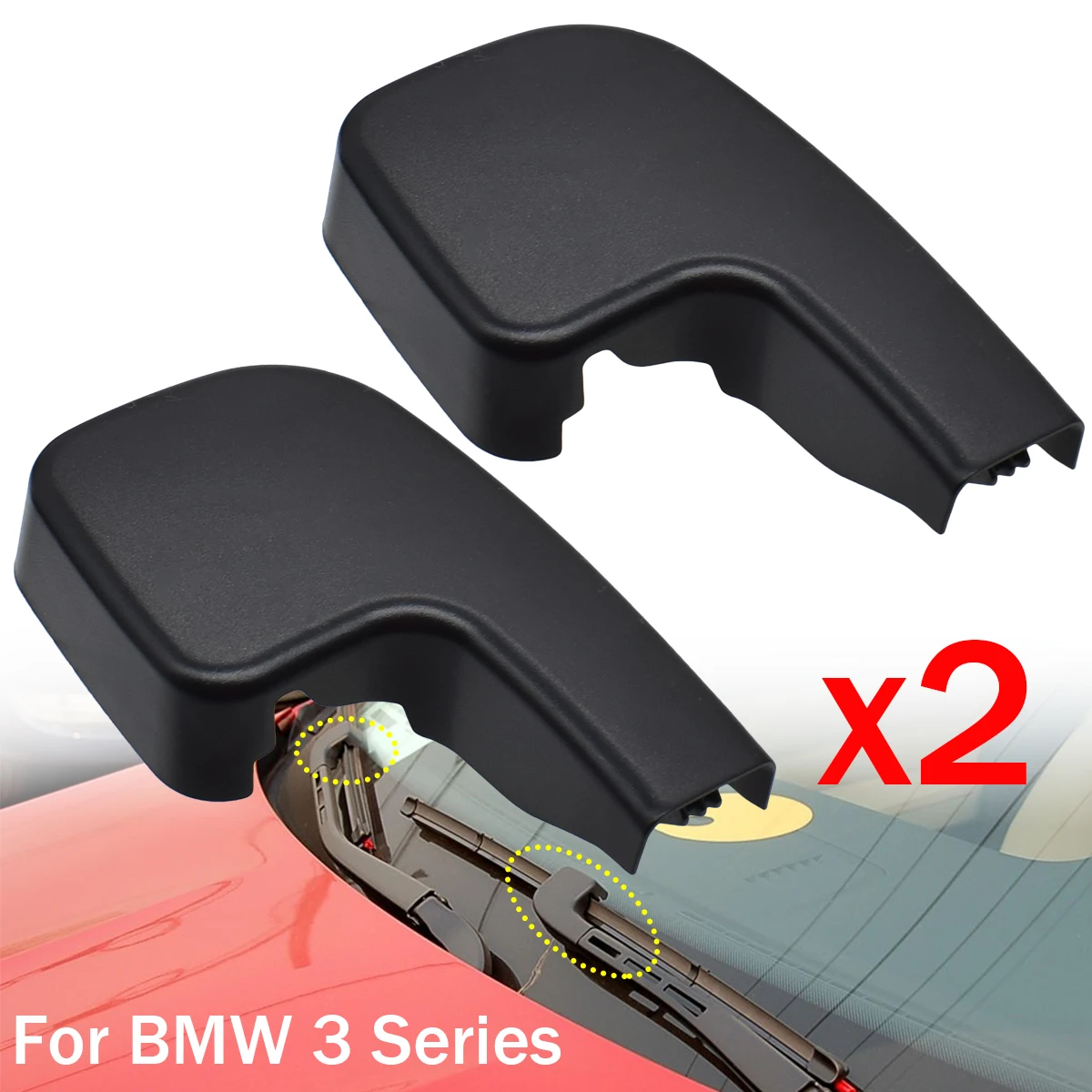 61617138990 Cubiertas brazos limpiaparabrisas BMW E90 E91 E92 E93 2004-2009
