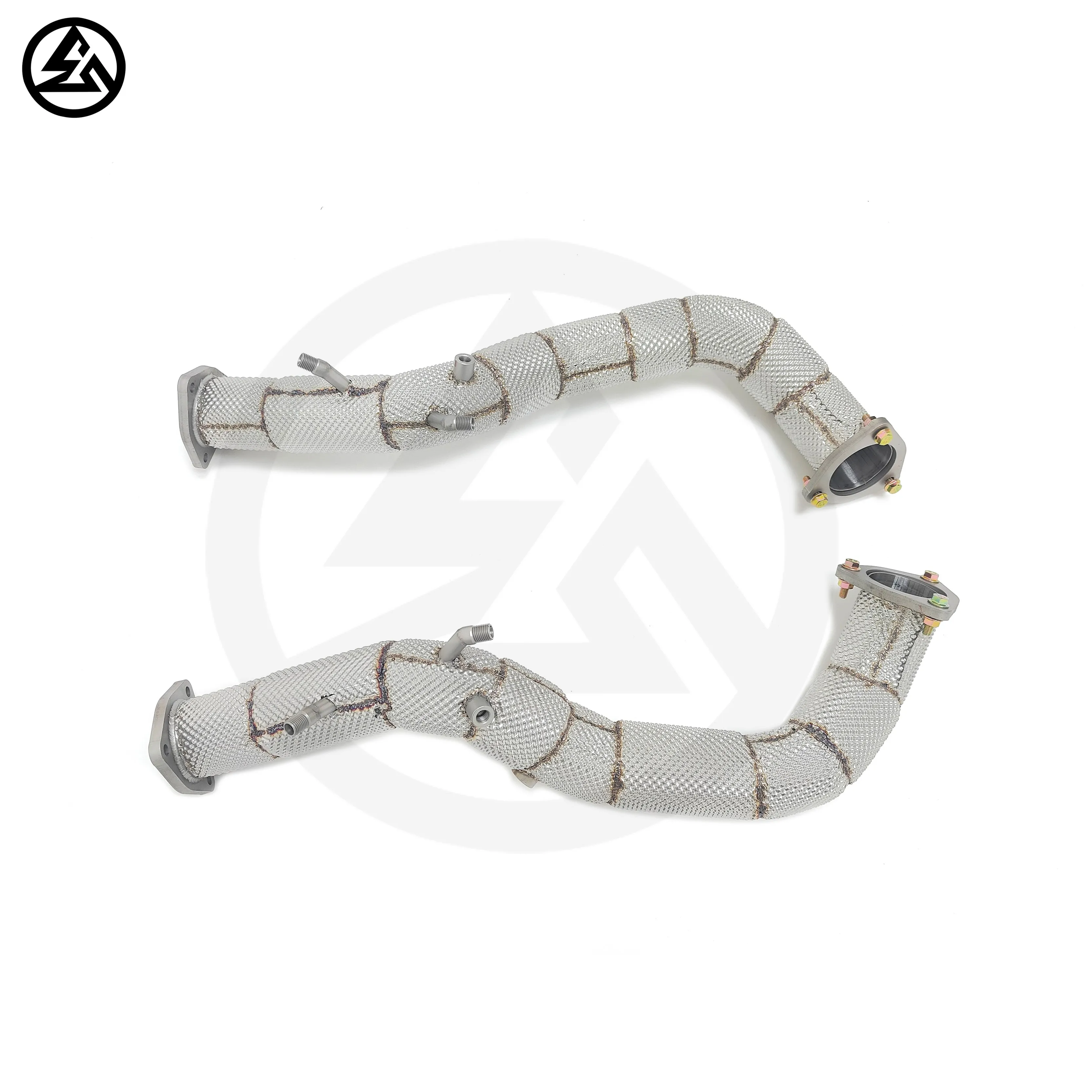 Tubo de bajada de coche de carreras ODM para Porsche 718 Cayman GT4 RS 4.0L con sistema de escape de protección térmica - imagen 4