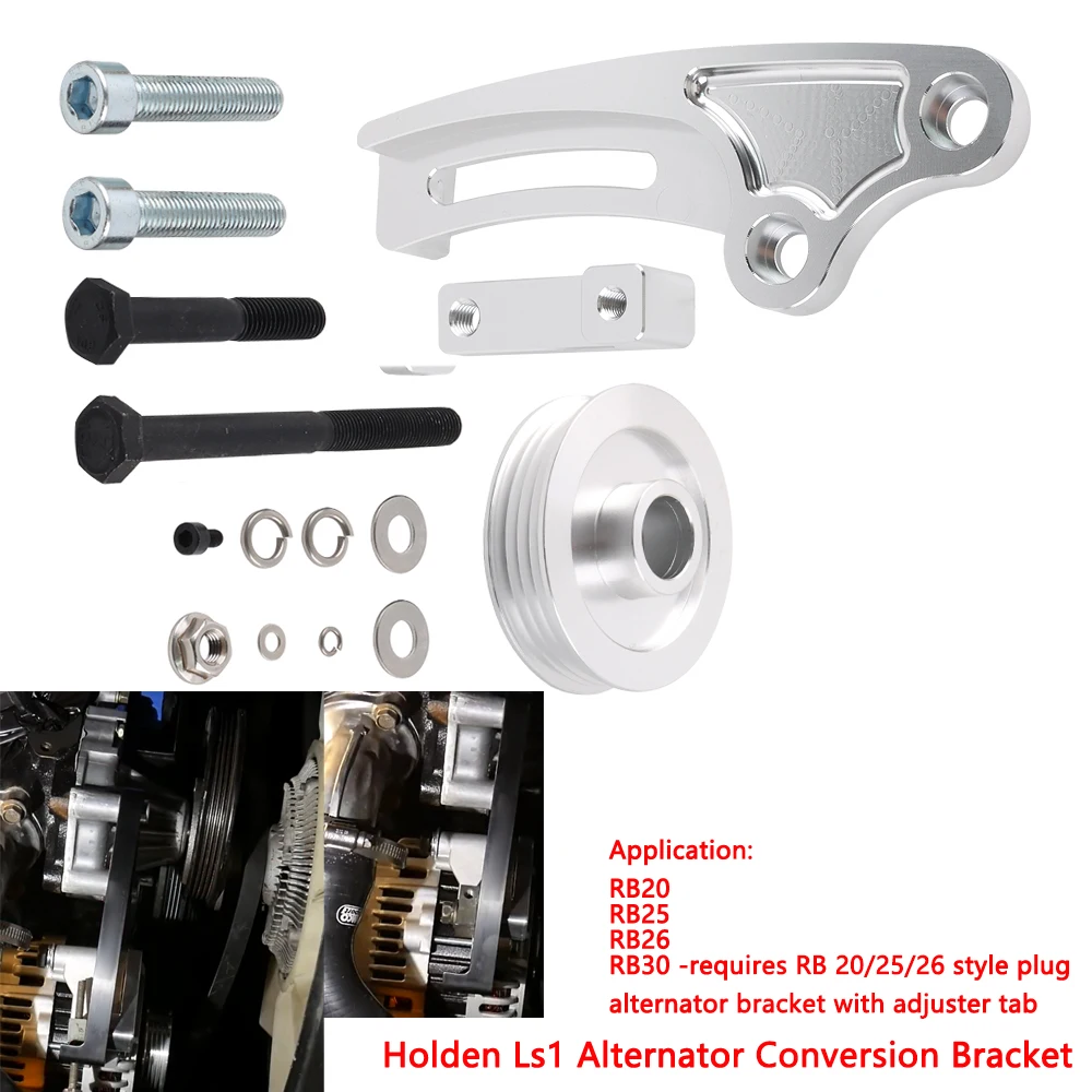 Soporte de alternador billet LS1 para Nissan RB20/RB25/RB26/RB30 - imagen 2