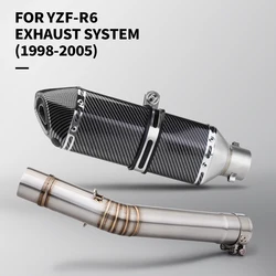 Tubo intermedio de escape para Yamaha YZF-R6 1998-2005