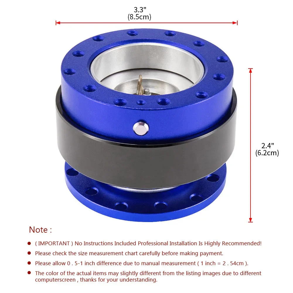 Adaptador universal cubo liberación rápida volante y kit Boss aluminio - imagen 3