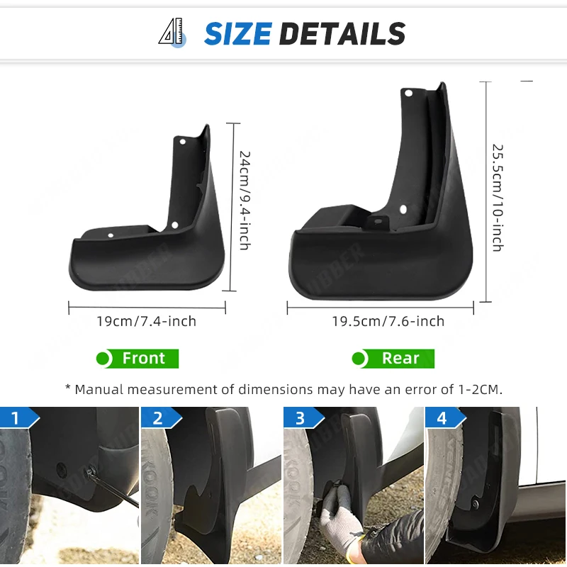 Guardabarros con solapa para VW Jetta Mk7 (2019-2021) - imagen 3