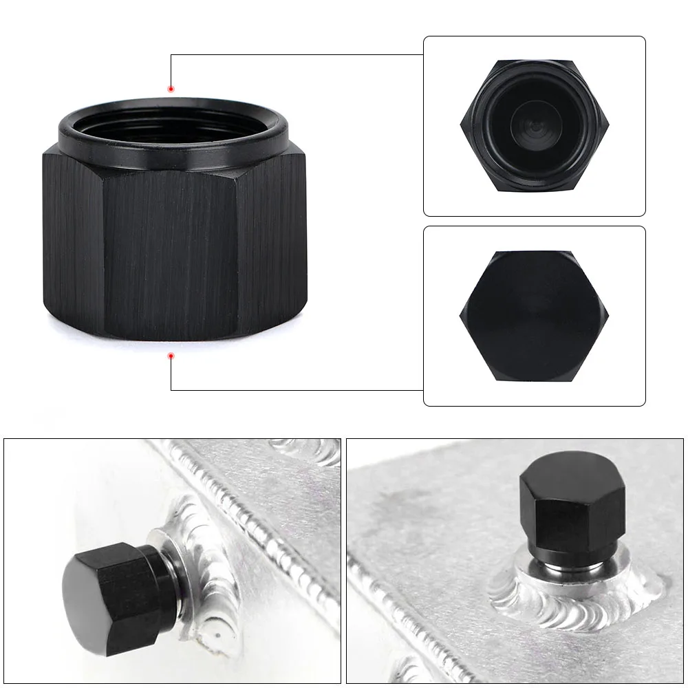 Kit adaptadores AN hembra AN6 AN8 AN10 con racores y tapones hexagonales - imagen 2