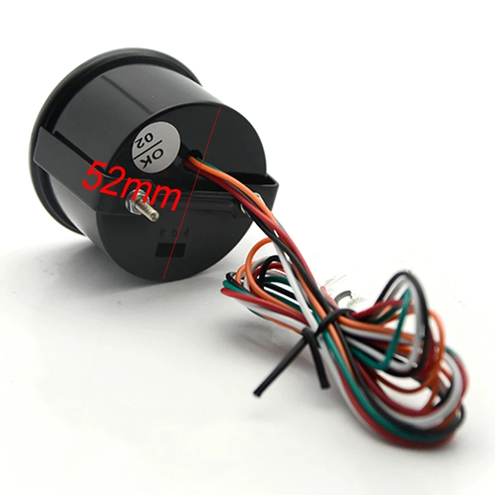 52mm EVO temperatura del aceite voltios vacío temperatura del aceite Gas de escape temperatura Boost Turbo Gauge pantalla Led Dual roja y azul con - imagen 3