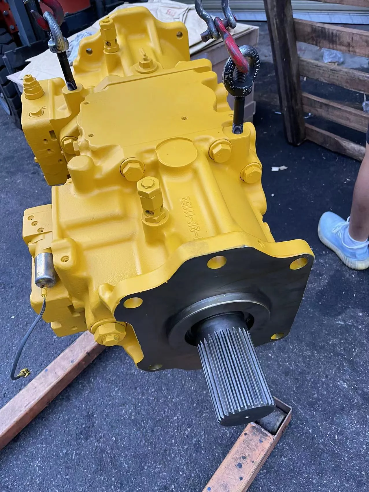 Detalle de la bomba hidráulica para maquinaria pesada