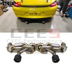 Escape deportivo con válvula para Porsche 718 Cayman GT4 4.0L – silenciador y tubo racing