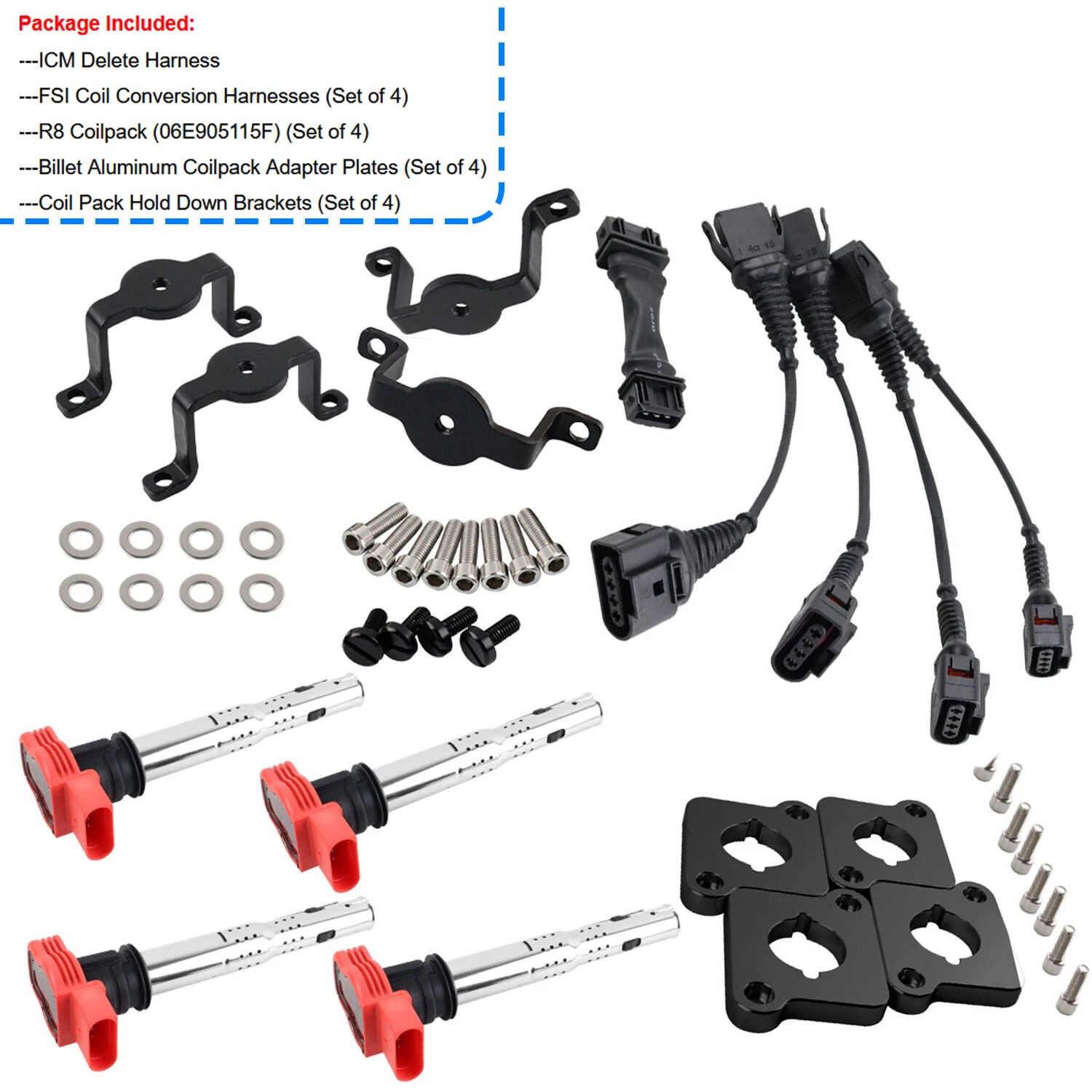 Audi 06E905115F kit conversión bobinas R8 derivación ICM – A4 B5 1.8T - imagen 2