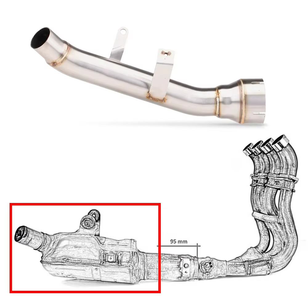 Tubo central de escape con silenciador para Suzuki GSX-S1000