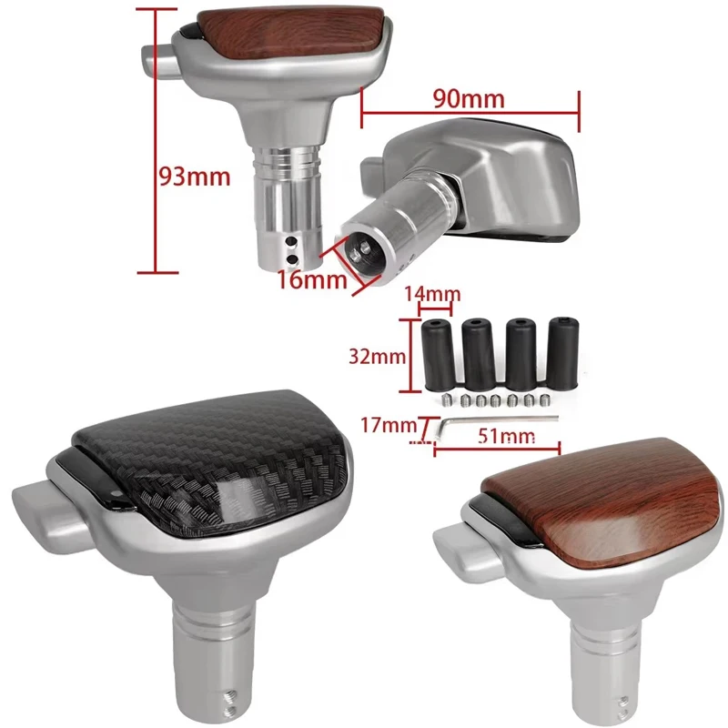 Pomo palanca cambios carbono CNC aluminio automático - imagen 5