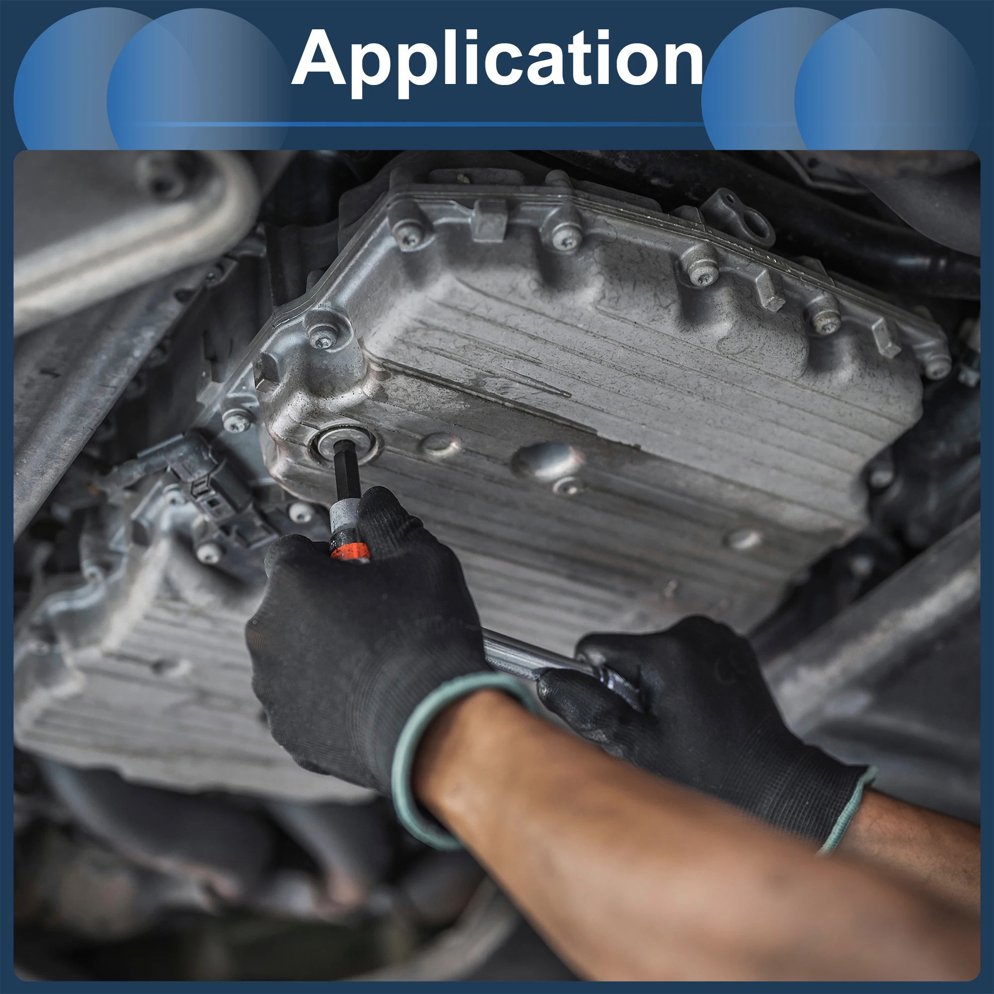 UXCELL Cárter de aceite de motor Cárter de aceite Cárter de aceite de transmisión No.24209295/24215535/24229658 para Chevrolet Suburban 1500 2007-2008 - imagen 3