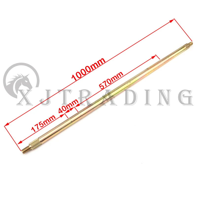 Eje trasero 1000 mm con rodamientos UCP205 para go kart - imagen 2
