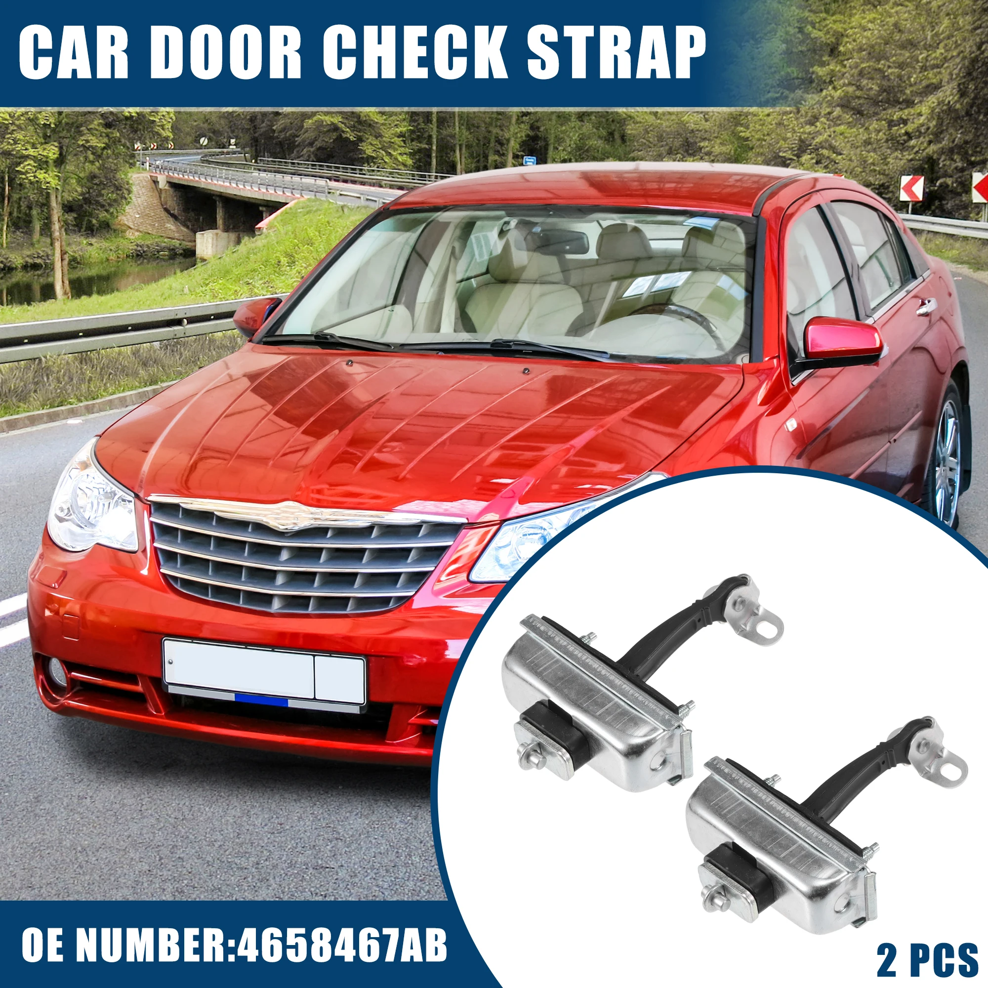 X Autohaux-Correa de control para puerta delantera de coche, accesorio para Chrysler Sebring Convertible 1998, 1999, 2000, 2001, 2002, 2003, 2004, 2006, 2 piezas, n. ° 4658467ab