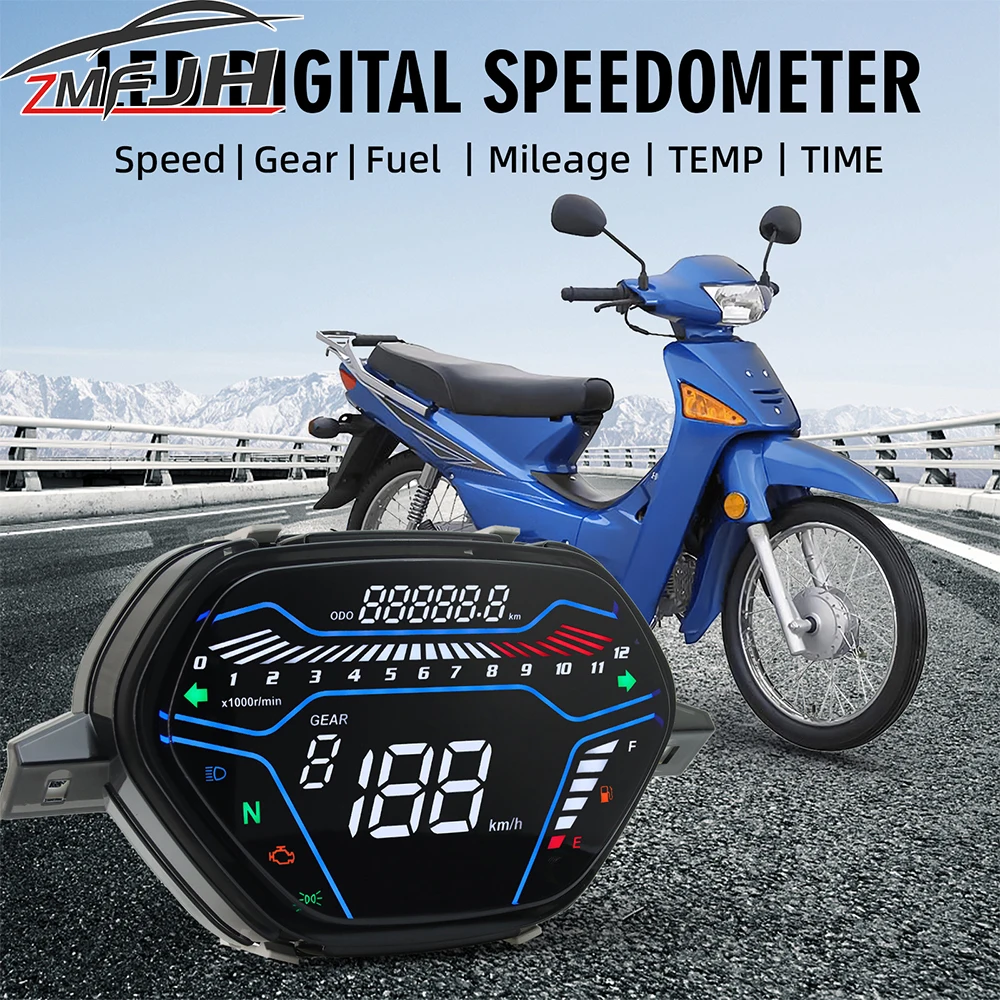Velocímetro LED con cuentakilómetros RPM y nivel combustible Honda EX5