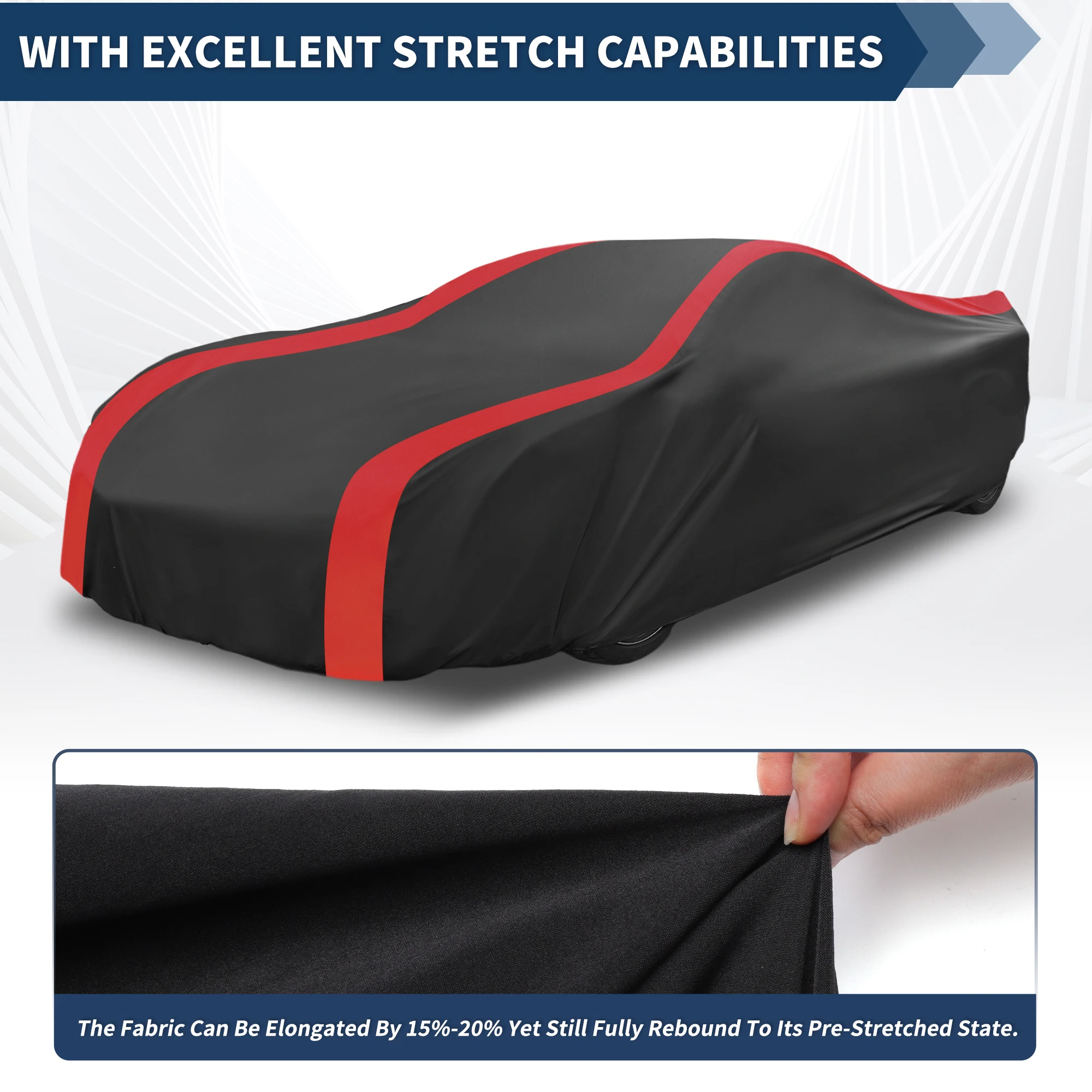 Uxcell cubierta impermeable para coche al aire libre para Chevrolet Corvette C3 elegante y mejorada protección para carrocería de vehículo para todo tipo de clima - imagen 4