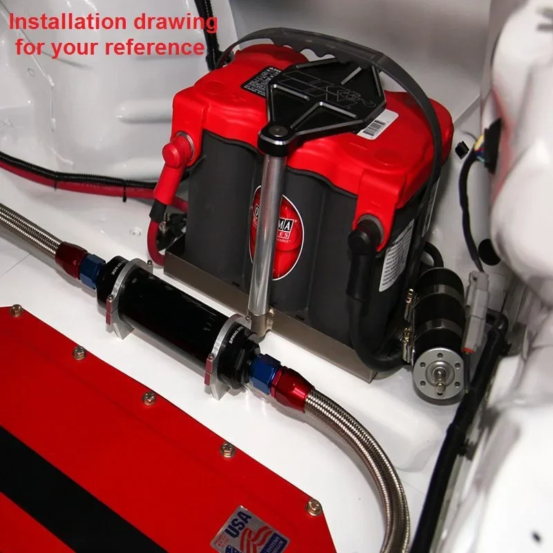 EPMAN AN6 Filtro de combustible aluminio racing acero inoxidable - imagen 5
