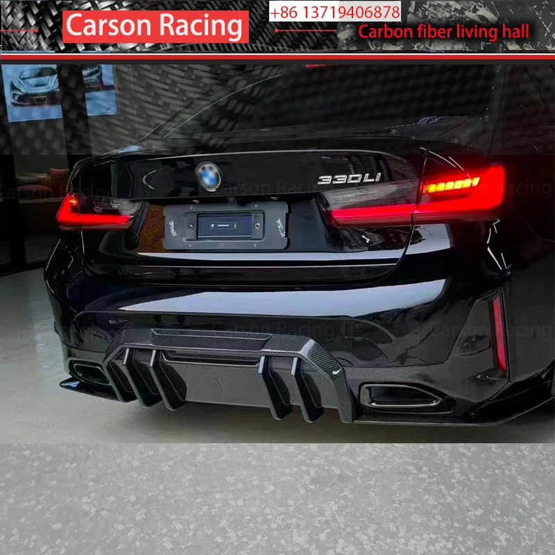 Labio parachoques trasero Forja fibra de carbono húmedo BMW G20 LCI - imagen 5