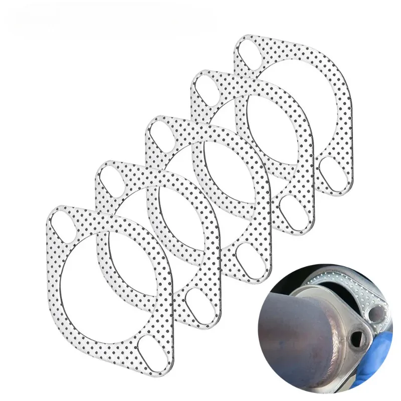 10 Uds 2,5 "63mm 2 pernos junta de escape de alta temperatura Turbo colector cabezal brida de tubo de descarga - imagen 5