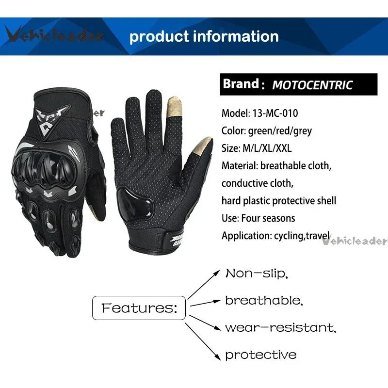 Guantes de moto táctiles para pantalla, motocross y ciclismo - imagen 5