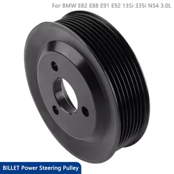 Polea de bomba de dirección asistida de aluminio para BMW 335i N54