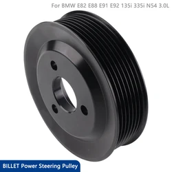 Polea de bomba de dirección asistida de aluminio para BMW 335i N54