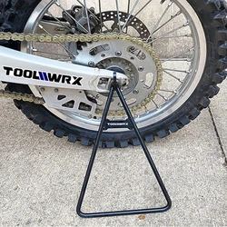 Caballete tipo triángulo universal para moto de cross, metálico