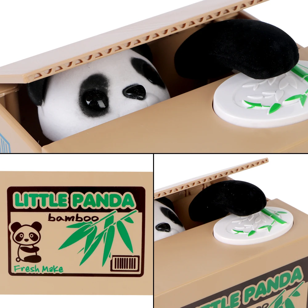 Hucha electrónica Gato Panda – Caja de ahorro automático para niños - imagen 2