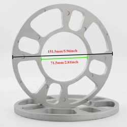 Espaciadores de rueda 8 mm universales, PCD 4x101,6 a 4x114,3