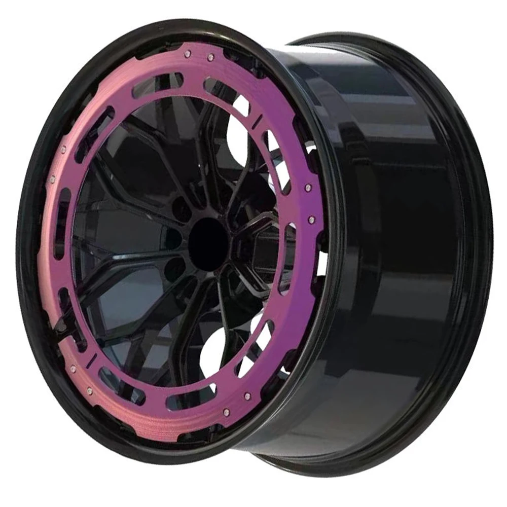 Diseño cóncavo 18 19 20 21 22 23 24 pulgadas Llanta de aleación de un solo color Ruedas de 2 piezas - imagen 3