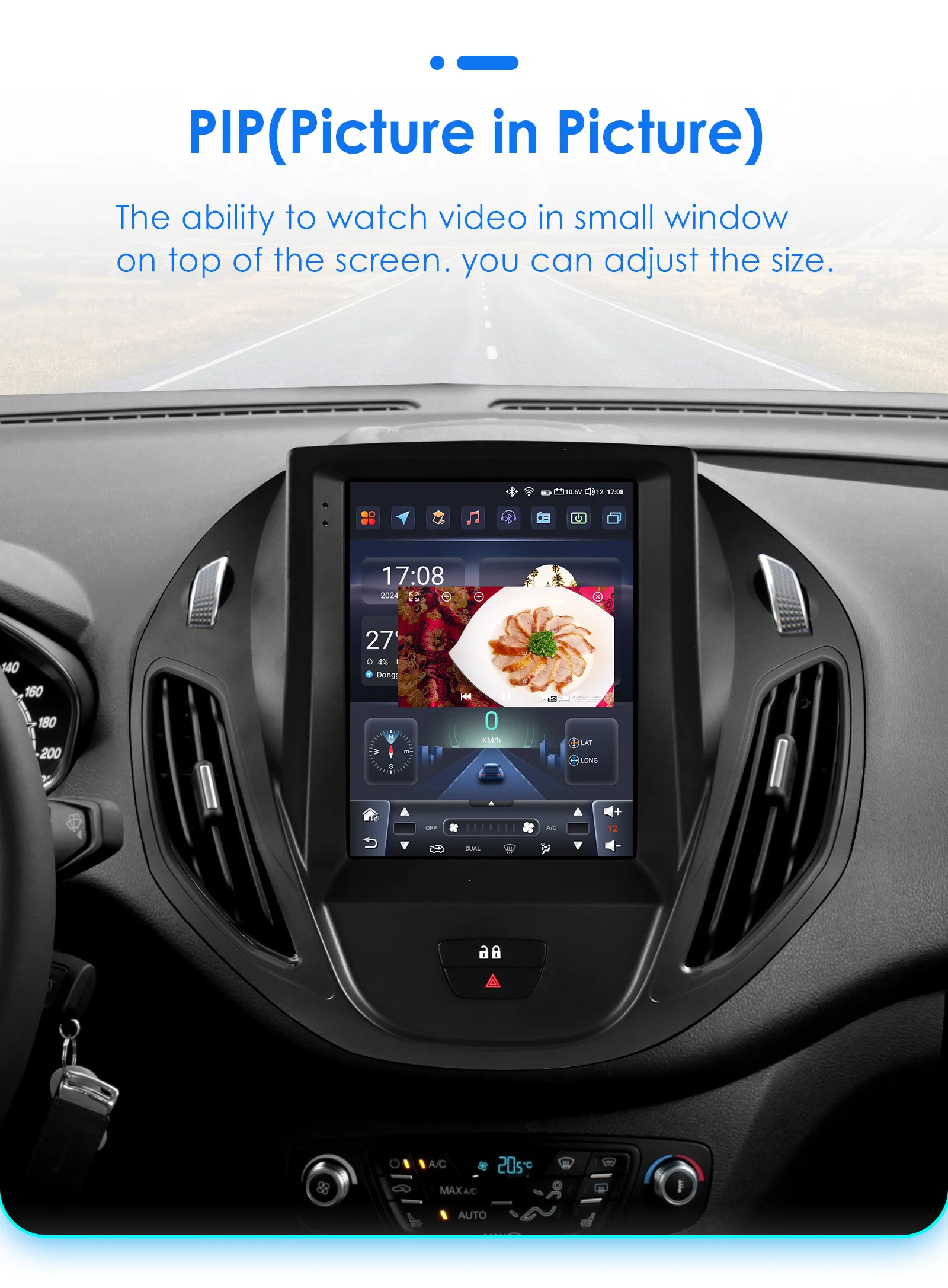 Hizpo-Radio Multimedia con GPS para coche, reproductor con Android, CarPlay, Wifi, 4G, 9,7 pulgadas, estilo ForTesla, Navi, para Ford Tourneo Transit 2012-2023 - imagen 5