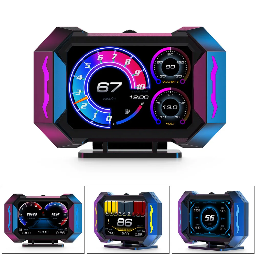 Medidor OBD2 con pantalla HUD, tacómetro y velocímetro digital - imagen 2