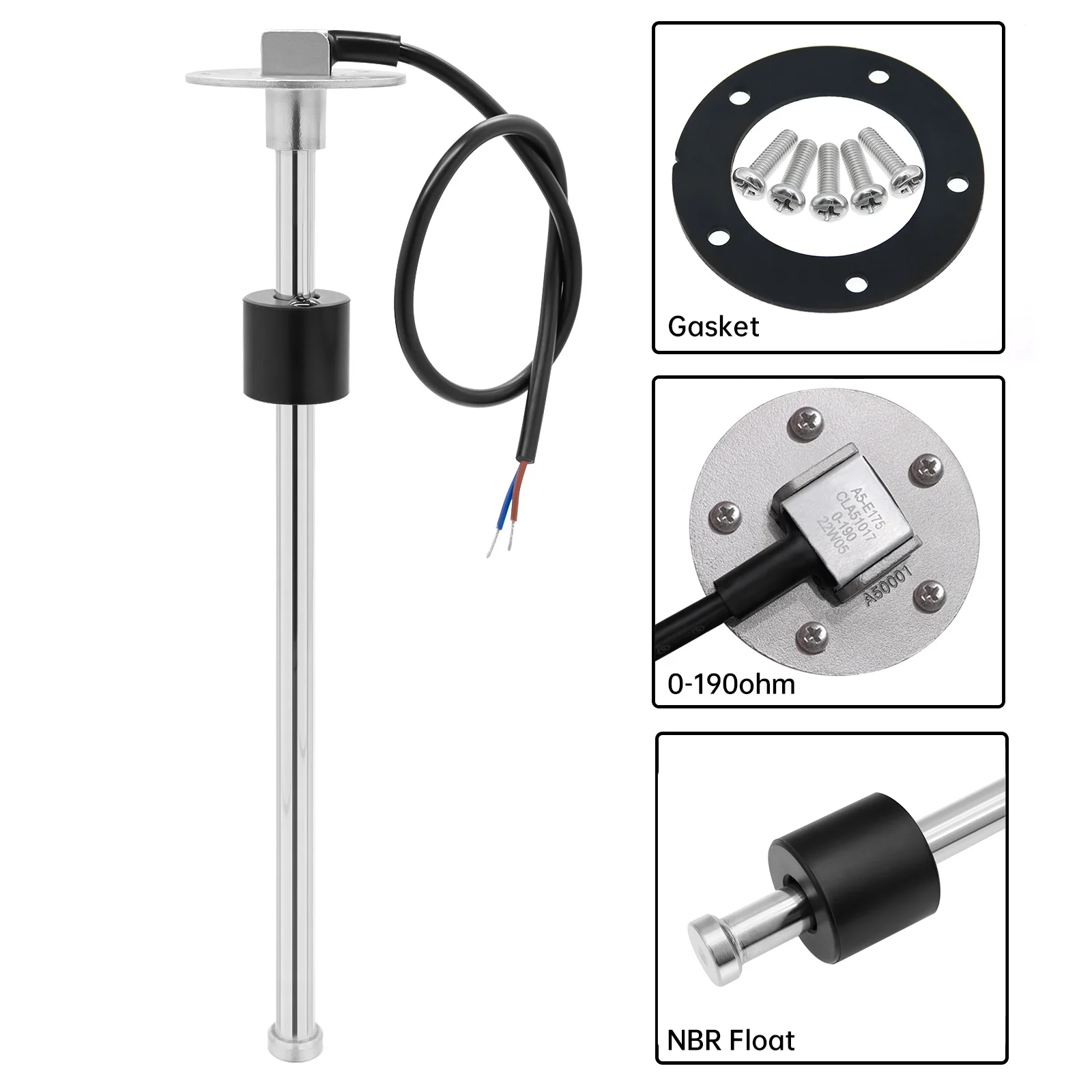 Sensor nivel combustible agua 240-33Ω universal - coche, barco, moto - imagen 5