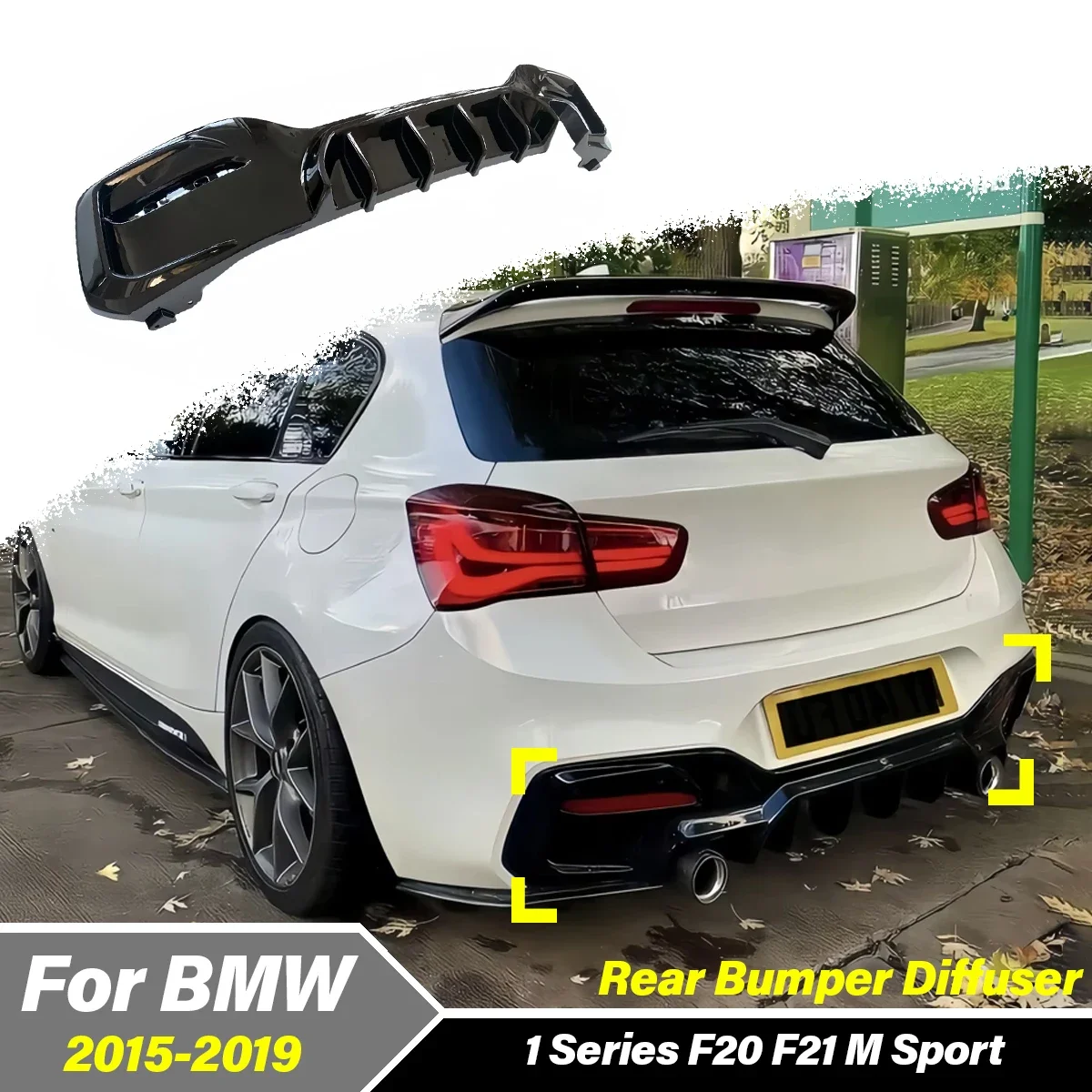 BodyKit splitter trasero BMW Serie 1 M Sport F20 F21 2015-2019